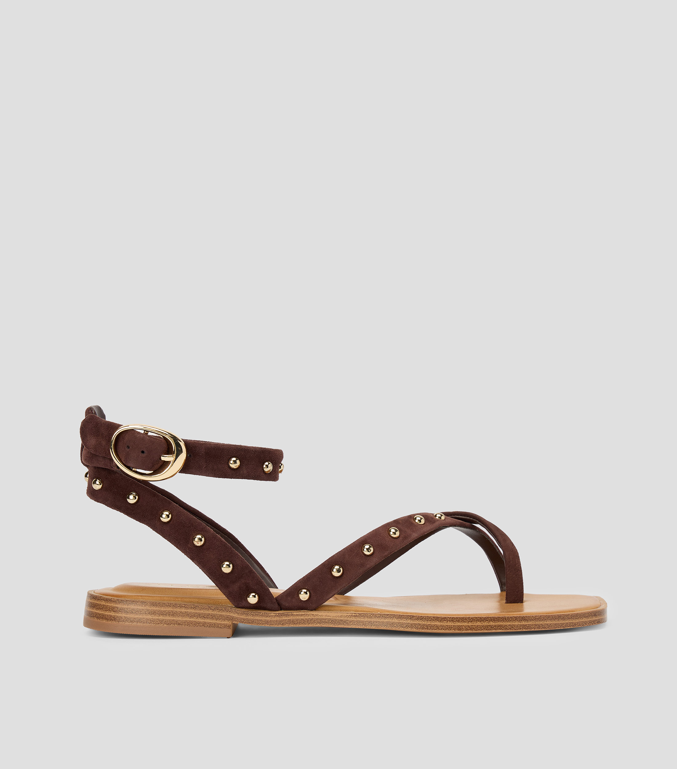 Sandalias planas en piel Daressi Mujer